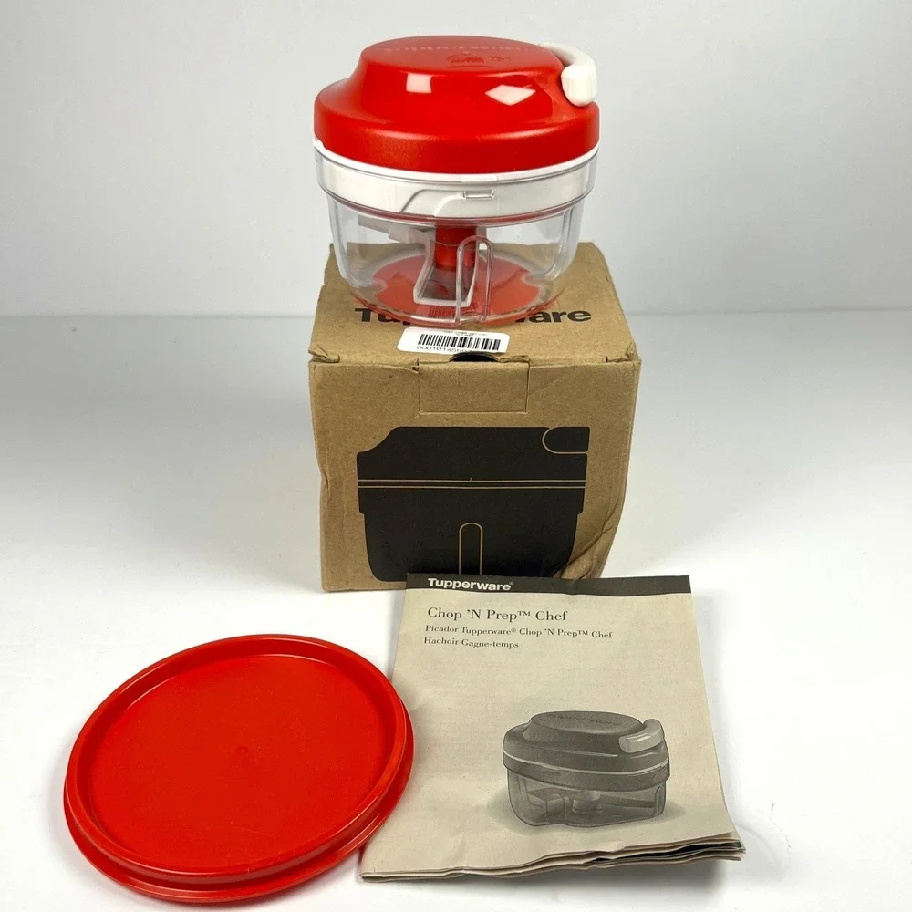 Tupperware Supersonic Chopper Compact Chop N Prep Red New